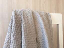 Silver Gray Waffle Bath Towel Linen Cotton Blend, Soft Spa Towel