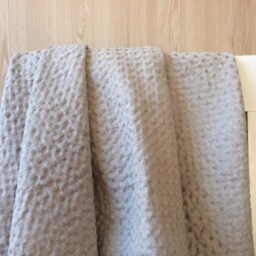 Silver Gray Waffle Bath Towel Linen Cotton Blend, Soft Spa Towel - thumbnail 2