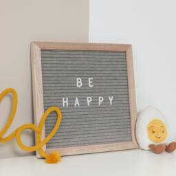 Custom Dark Brown Felt Letter Board Neutral Tone Kitchen Message Wall Decor - 10x10 Choose Your Colour - thumbnail 3