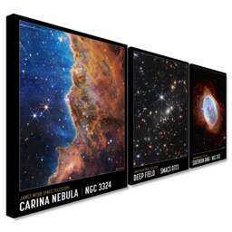 James Webb Telescope Nebula Print Set - Deep Field, Carina, Southern Ring - thumbnail 2