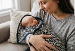 Muslin Wrap & Burp Cloth Gift Set - Baby Swaddle With Picot Trim Custom Many Designs