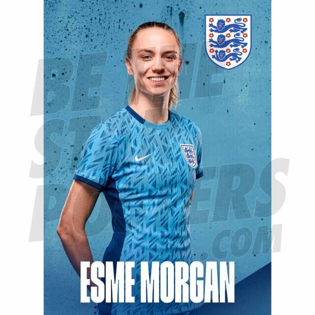 Lionesses Morgan 23/24 Away Headshot Poster - Officially Licensed Product A4/A3 Framed Options - image 1