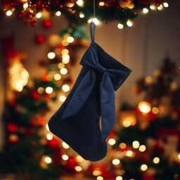 Personalised Velvet Christmas Stocking With Bow, Choice Of Colour - thumbnail 4