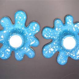 Pair Of Large Modern Terrazzo Candle Holders in A Choice Colours - thumbnail 2