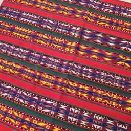 Handmade Turkmen Kilim Rug 4.5' Square Afghan Wool Geometric Area Rug - thumbnail 3
