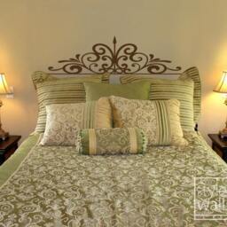 Swirly Bed Headboard Wall Decal For Bedroom Decor, Swirling Vinyl Decal, Sticker, Room Decor - thumbnail 2