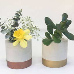 Concrete Planter Round, Succulent Planter, Geometric Plant Pot, Decorative Concrete, Handmade Pencil Holder - thumbnail 2