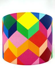 Geometric Lampshade Colorful Cubes, Table Or Pendant Light
