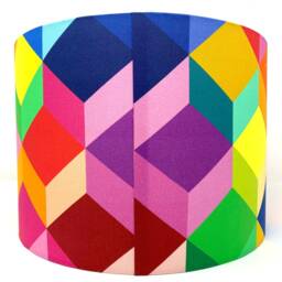Geometric Lampshade Colorful Cubes, Table Or Pendant Light - thumbnail 4