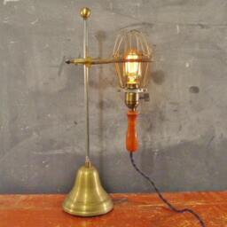 Vintage Antique Industrial Trouble Light With Stand - Cage Pendant Lamp, Lab Flower - thumbnail 2