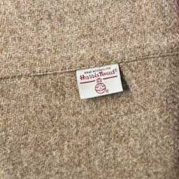 Harris Tweed Latte Footstool With Steel Hairpin Legs - thumbnail 2