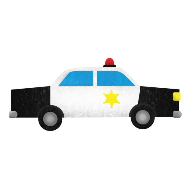 Police Car Wall Decal Sticker For Boys Room Mural - image 1