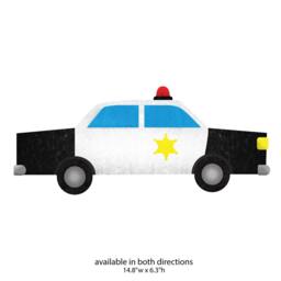Police Car Wall Decal Sticker For Boys Room Mural - thumbnail 2