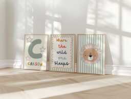 "Childrens Personalised Safari Print Set ""Where The Wild One Sleeps" - thumbnail 1