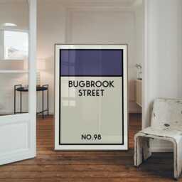 Personalised Board Game Street Print Poster, Custom Wall Art, Any Street, Name, Housewarming Gift Property New Home 2996 - thumbnail 2