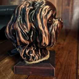 3D Printed Shih Tzu Bust Pet Memorial Dog Figurine - thumbnail 2