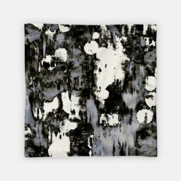 Abstract Throw Pillow. 18x18 Pillow Case. Black Beige Bohemian Sofa Modern Cushion. Decorative - thumbnail 2