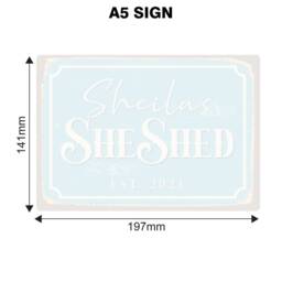 Personalised She Shed Metal Sign Custom Diy Decor Gift - thumbnail 2