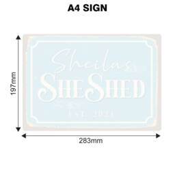 Personalised She Shed Metal Sign Custom Diy Decor Gift - thumbnail 3