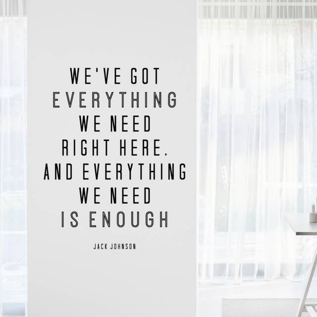 Jack Johnson We've Got Everything Inspirational Motivational Wall Decal Quote Art For Home Living Room Office Decor Decorations 17x22 Inches - image 1
