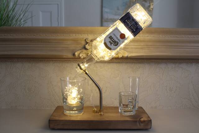 Jose Cuervo Especial Silver Bottle Light - 70Cl. Unique Lamp & Tequila Lover Gift For The Home - image 1