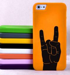 Rock On Hand Sign Silhouette - Wall Decal Custom Vinyl Art Stickers - thumbnail 1