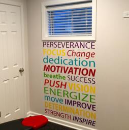 Motivational Quote Wall Decal, Office Decor, Gym Classroom Inspirational Words Decal