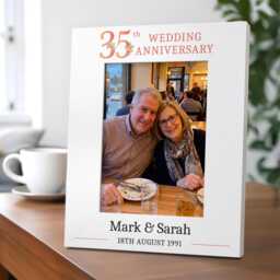 Personalised 35Th Wedding Anniversary Gifts - Coral Photo Frame - thumbnail 3