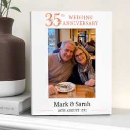 Personalised 35Th Wedding Anniversary Gifts - Coral Photo Frame