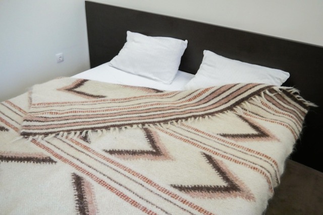 King/Queen Size Wool Blanket Orange Coverlet, Sofa Throw - image 1
