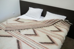 King/Queen Size Wool Blanket Orange Coverlet, Sofa Throw