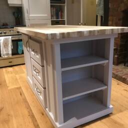 Denton Custom Oak Top Kitchen Island, Colour Choice - thumbnail 3