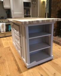 Denton Custom Oak Top Kitchen Island, Colour Choice