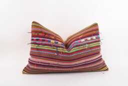 Handmade Turkish Kilim Pillow Cover Vintage Wool, 16x24 - thumbnail 1