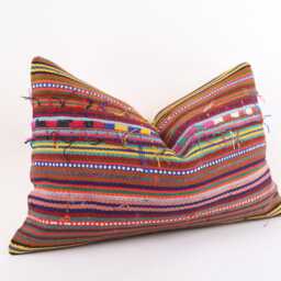 Handmade Turkish Kilim Pillow Cover Vintage Wool, 16x24 - thumbnail 3