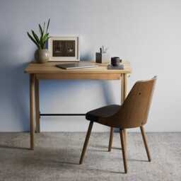 Office Desk Yotsa With Wide Drawer Wooden Scandinavian Table Executive Oak Computer Unique Solid Wood Mid Century Modern - thumbnail 1
