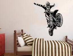 Motocross Vinyl Wall Decal Dirt Bike Decor 4281 - thumbnail 1
