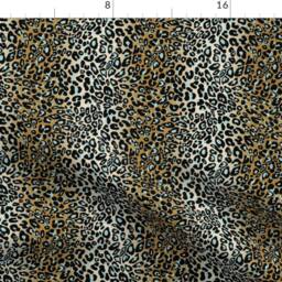 Animal Print Curtain Panel - Wild Safari Cheetah Leopard Girly Exotic Custom Leopard_Camel-Aqua-Black By Cinneworthington - thumbnail 4