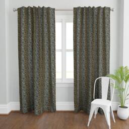 Animal Print Curtain Panel - Wild Safari Cheetah Leopard Girly Exotic Custom Leopard_Camel-Aqua-Black By Cinneworthington - thumbnail 2