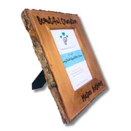 Gorgeous Granddaughter/Grandson Photo Frame - Rustic Premium Bark Edge Wood Picture Handmade Baby Gift - thumbnail 4
