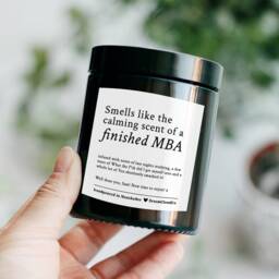 Mba Masters Postgraduate Congratulations Graduation Gift For Daughter Son Friend - Custom Finished Present Candle - thumbnail 2