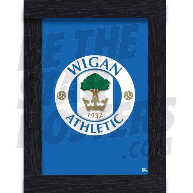 Wigan Athletic Fc Crest Poster - Officially Licensed Product Sizes A4/A3 A2 - image 1