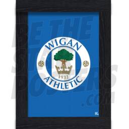 Wigan Athletic Fc Crest Poster - Officially Licensed Product Sizes A4/A3 A2 - thumbnail 1