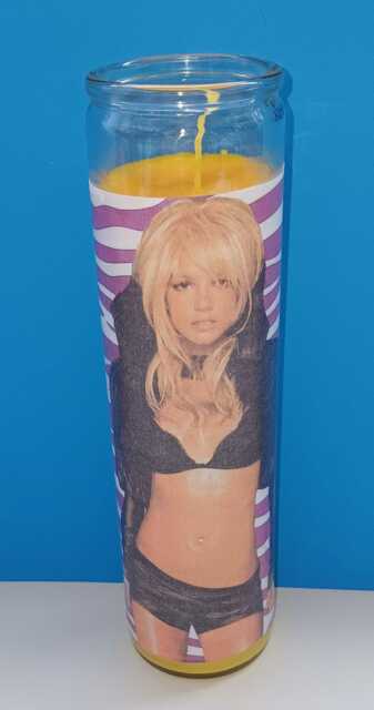 Handmade Britney Spears Candle 90S Pop Star Glass Container - image 1