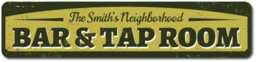 Personalized Bar & Tap Room Sign - Custom Home Pub Metal Neighborhood Decor Man Cave Beer Rustic Brewery Wall Art - thumbnail 2