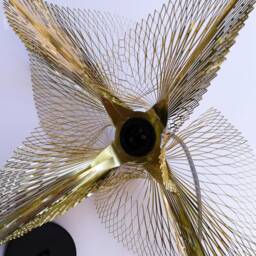Skeleton Leaf Light, Three Brass Chandeliers, Golden Pendant Lights, Ceiling Shadows, Modern Lighting - thumbnail 4