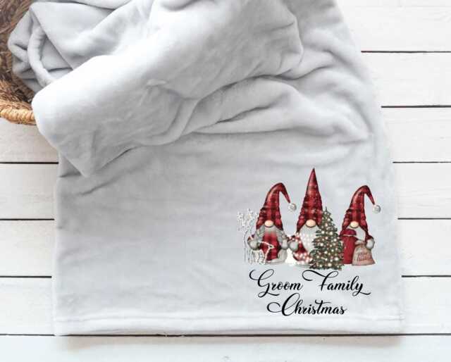 Christmas Blanket -Gonk Family Name Blanket - Free Personalisation - image 1