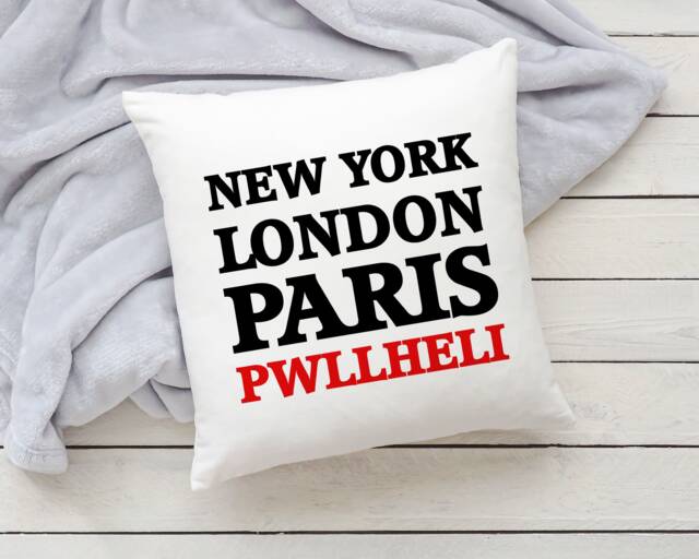 Personalised New York, London, Paris Cushion - Any City/Town/Village/Place Location Gift - image 1