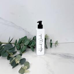 Personalised White Square 250Ml Plastic Bottle With Pump/Reusable, Refillable Bathroom Kitchen Hand Wash, Lotion, Dish Soap Etc - thumbnail 3