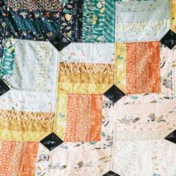 Patchwork Lap Quilt & Velvet Cushion Bundle - thumbnail 3
